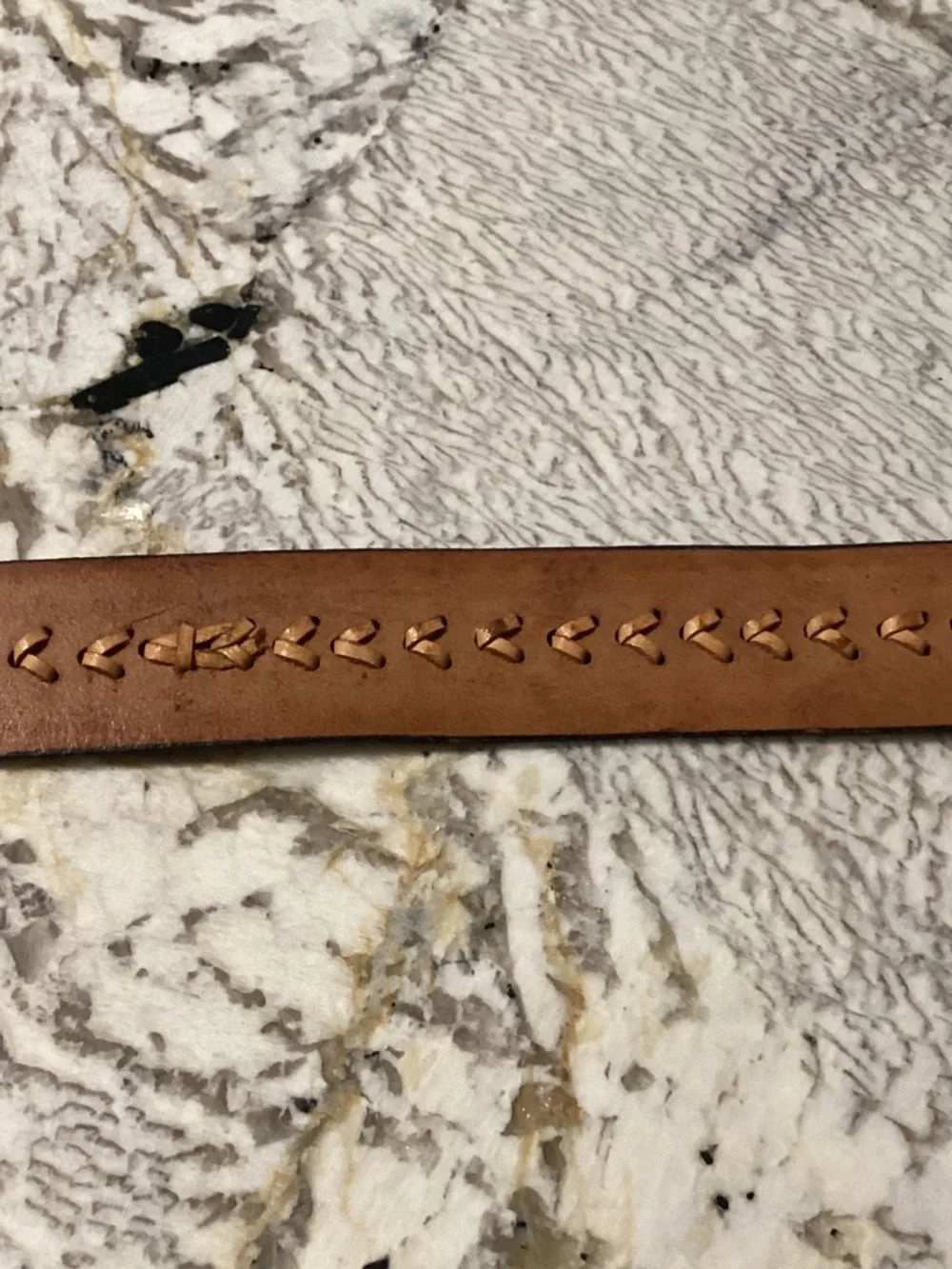 Vintage Tooled Leather Braided Belt Boho Western - Size 36